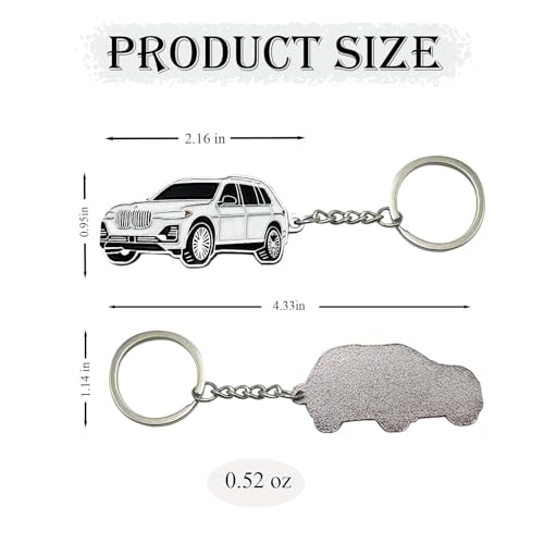 Image of Car Keychain Compatible with X5,Metal Key Chain,Fob Cover Cool Mods For X3 /X5 Key chain, Enamel Keychain