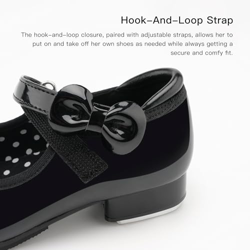 Stelle Girls Tap Shoes Toddler Dance Shoes PU Leather Easy Strap(Toddler/Little Kid/Big Kid)2