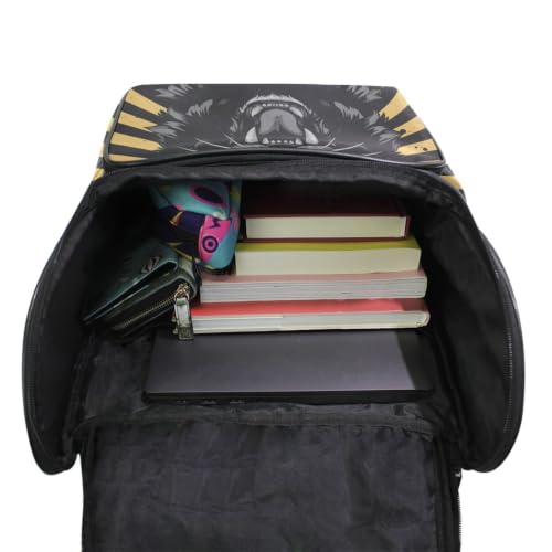 Sac à dos chat noir à grands compartiments pour transporter tous vos cours - 4