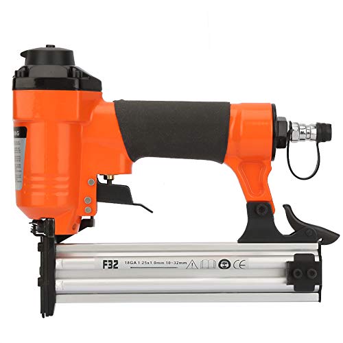 Aerodynamic Layout Design Stapler Gun 4 to 8mpa Straight Nail Pneumatic Staple Gun for Wood Inlaying and Fastening of Furniture Manufacturing, Woodworking Work