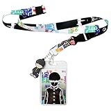 Mob Psycho 100 Merch ID Badge Holder Lanyard Keychain Lanyard w/Rubber Pendant