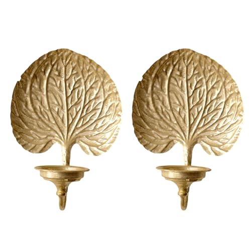 Appliques murales palmiers dorés lot de 2 pour embellir un mur vide - 4