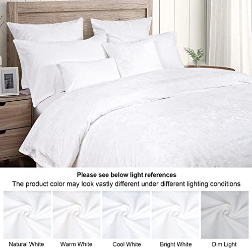 Phf Truly Velvet Throw Pillow Covers, 18"X18", No Insert, 2 Pack Color Gradient Cushion Covers, Ultra Soft Cozy Square Covers Shell For Luxurious Home Decorative, No Shedding, No Pilling, White #TOP5