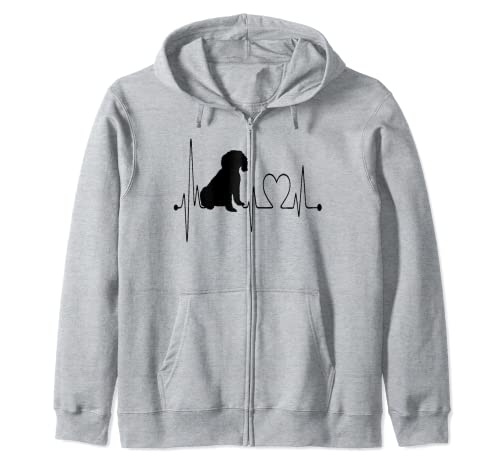 Electrocardiograma Cockapoo Dog Heartbeat Pulse Los perros son mi cardio Sudadera con Capucha