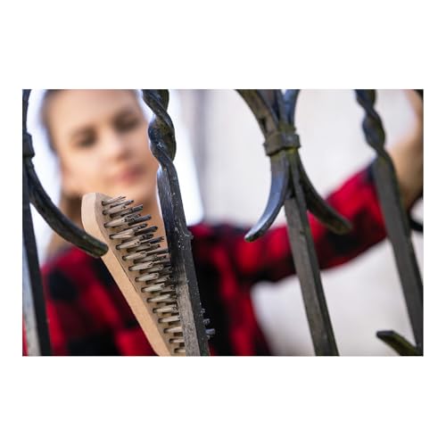 Vigor Stahl-Drahtbürste V6809-4, Holzfarben