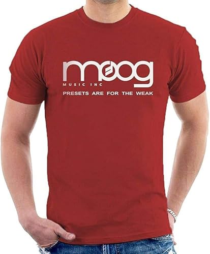 Photo de YHUYVCSAWM Music Inc Mens Graphic T-Shirt Presets are for The Weak Red Manches Courtes(Medium)