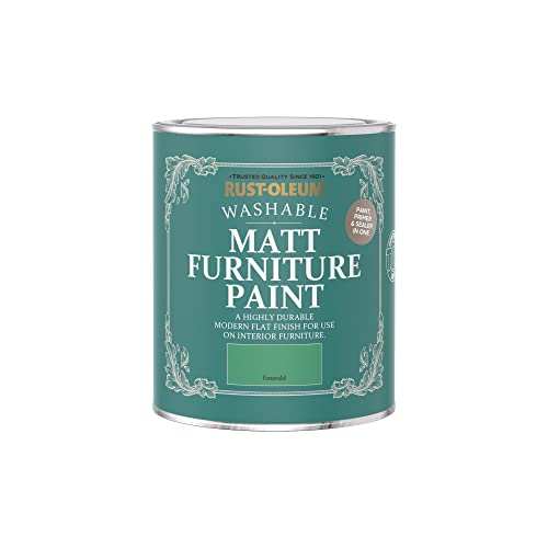 Rust-Oleum Green Furniture & Skirting Board Paint in Matt Finish - Emerald Green Matt 750ml