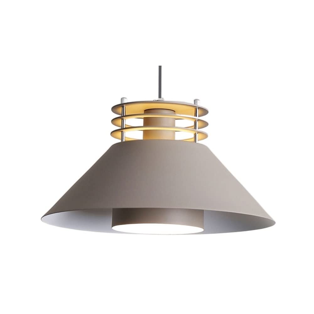 Chandelier E27 Métal gris à tête unique pour éclairage de cuisine et salon suspendu