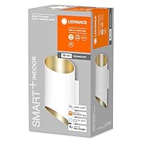 LEDVANCE ORBIS CYLINDRO SMART+ Wi-Fi Leuchte, dimmbare LED Innenwandleuchte, 12W, Farbtemperatur 3000-6500K, 600 Lumen, schwarz/kupfer, Zylinder mit asymmetrischen Anschnitten, 20x12cm (Packung mit 2) – Ansicht 4