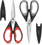 iBayam Kitchen Scissors Shears All Purpose Heavy Duty, Protective Sheath