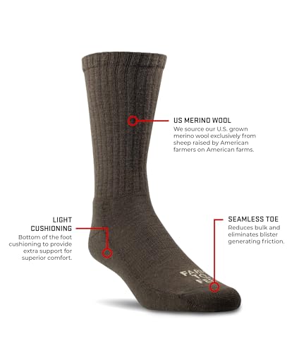 Farm to Feet Mount Airy Light Cushion Merino Wool Crew Socks2