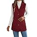 Generisch Gilet lungo da donna in velluto a coste doppiopetto con...