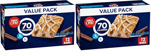 Image of Fiber One 70 Calorie Soft-Baked Bars, Cinnamon Coffee Cake, 12 ct (Pack of 2)