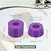 YELARXI Skateboard Bushings, Skateboard Truck Rebuild Long-Board Kit Bushings Washers Pivot Cups-Fitting for (Outdoor Skateboard Parts) 92A & 2 Pack & PU & Purple/Orange