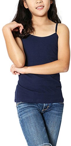 ToBeInStyle Girls' Cami with Adjustable Straps and Inner Bra