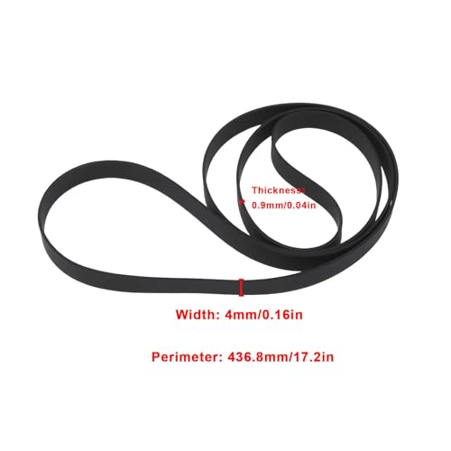 Briny River 2 Stück Plattenspielerriemen 436,8 X 4 X 0,9 Mm Kompatibel mit Garrard SP25 V VI 86SB 125SB GT25 GT35 GT250P 100SB