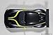 AUTOart Aston Martin Vulcan Matt Black with Lime Green Stripes 1/18 Model Car