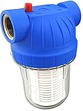 Schmutz- und Sandfilter für Gartenpumpen und Hauswasserwerke.