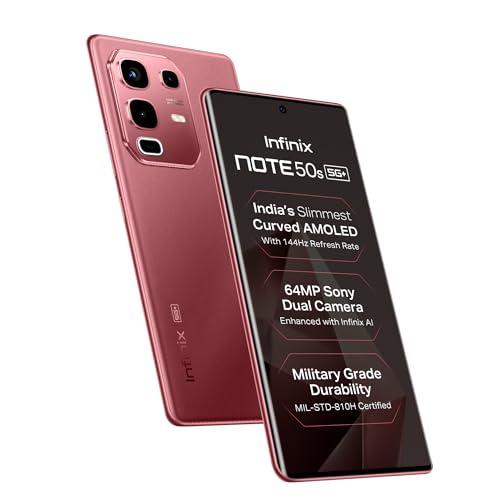 Image of Infinix Note 50s 5G+ (256GB, Burgundy Red) (8GB RAM)