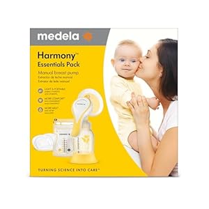 Medela Harmony Essentials Pack – Set mit Harmony Handmilchpumpe, PersonalFit Flex Brusthaube, Muttermilchbeuteln und Stilleinlagen – Ideal für unterwegs
