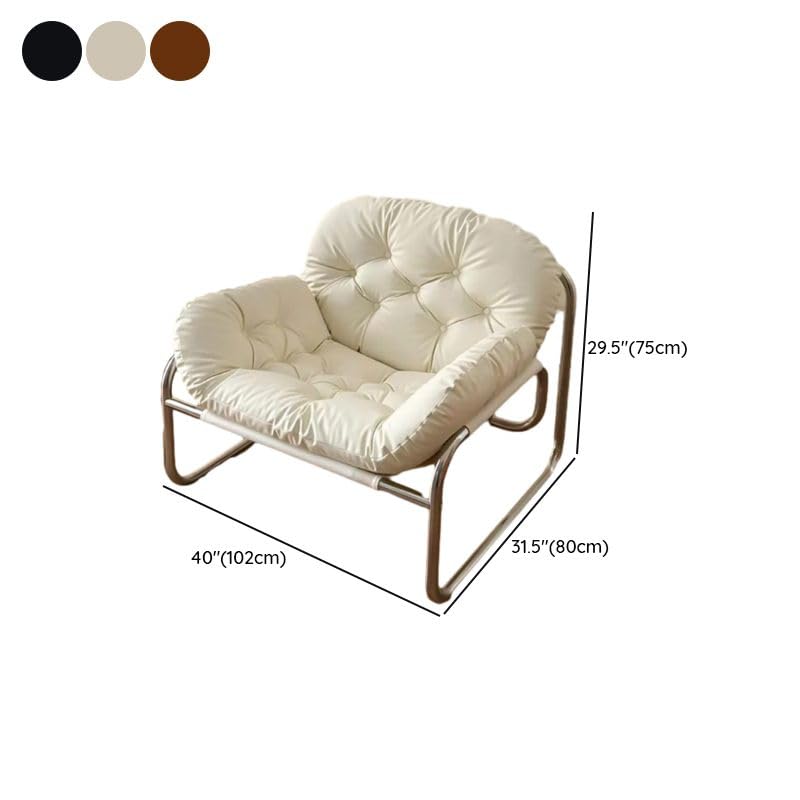 Sillón moderno con estructura metálica color negro miniatura 2