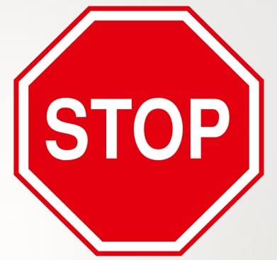 Generic PVC Sticker | Stop Sign - Waterproof, Multicolor, Warning Style
