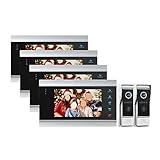 TRDEWR Kabelgebundenes 7-Zoll-TFT-Video-Gegensprechsystem Mit 1080P-Kamera, Unterstützt Die Aufnahme/Schnappschuss-Türklingel Sehen Sie Mehr Vor Ihrer TüR(4M2D)