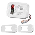 RV Propane Gas Detector, VITITE Digital RV LP Gas Alarm, Hardwired - VDC 12V, Flush & Surface Mount, with 3 Brackets (White)