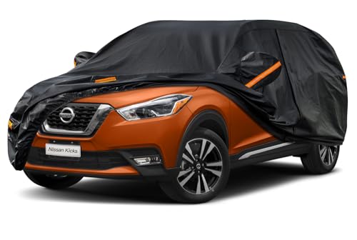 Image of Kayme 7 Layers SUV Car Cover Custom Fit for Nissan Kicks (2017-2025) Waterproof All Weather for Automobiles, Outdoor Full Cover Rain Sun UV Protection.Black