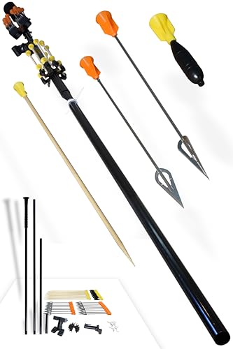 FSFF 625 Blowgun 7 ft. Moab Mother of All Blowguns Complete Shooting System All You Need Modular 7/6/3.5ft Blow Pipe 40 darts-10x 3-Blade 2-Blade Bamboo & Stun 625 Cal Tube Moab Complete kit