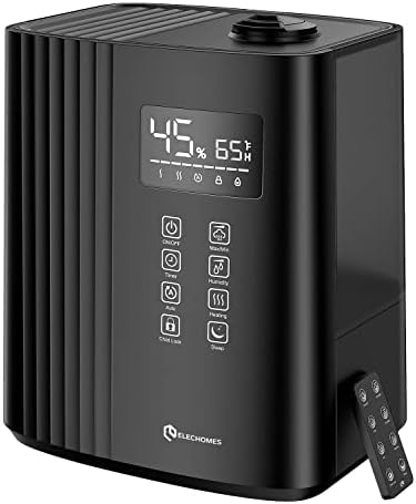 Elechomes SH8830 Humidifier, 6.5L(1.72Gal) Top Fill Warm and Cool Mist Humidifiers for Bedroom with Remote Control, 700 ml/h Max, Auto & Sleep Mode, 360° Nozzle, Auto Shut-Off
