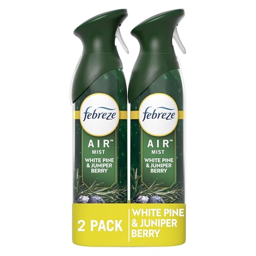 Febreze Air Mist Air Freshener Spray, Odor-Fighting Room Spray, Air Fresheners for Home and Bathroom and Kitchen, Aerosol Can, White Pine & Juniper Berry Scent, 8.8oz, 2 Count - image 1