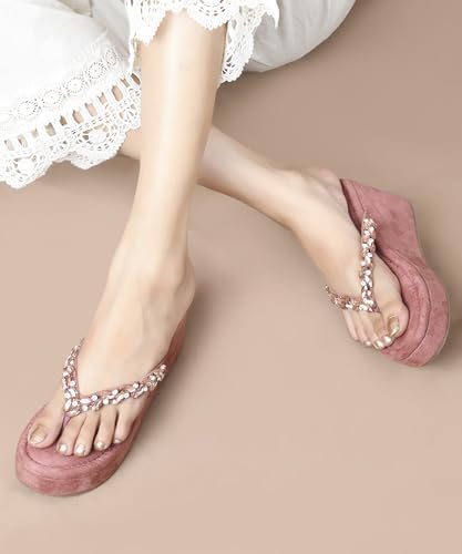 Image of JM LOOKS Women Elegant Embellished Platform Wedge Sandals Designed for Comfort and Statement Style