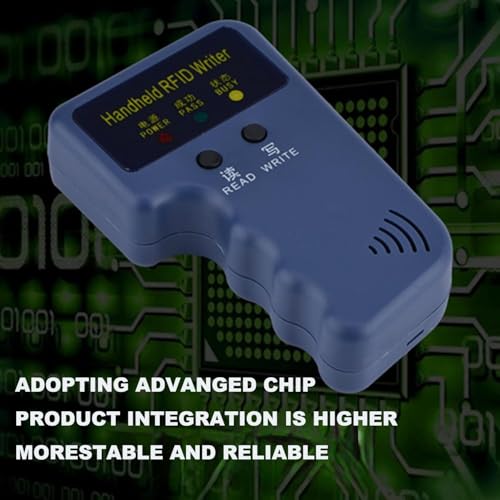Godely RFID Handheld 125 kHz Schlüsselanhänger Smart Reader Writer Kopierer mit 10 beschreibbaren T5577 Schlüsselkarten