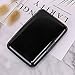 ELFISH RFID Blocking Credit Card Protector Aluminum ID Case Hard Shell Business Card Holders Metal Wallet for Men or Women (Black)