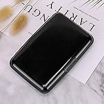 ELFISH RFID Blocking Credit Card Protector Aluminum ID Case Hard Shell Business Card Holders Metal Wallet for Men or Women (Black) - Image 2