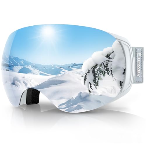 findway Ski Goggles for Men and Women - 100% UV Protection, OTG Snowboard...