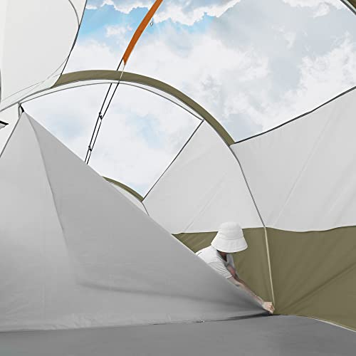Image of CAMPROS CP Tent 8 Person Camping Tents, Weather Resistant Family Tent, 5 Large Mesh Windows, Double Layer, Divided Curtain for Separated Room, Portable with Carry Bag
