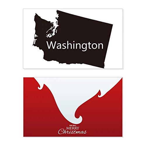 Carte de Noël vintage Washington USA illustration rétro imprimée