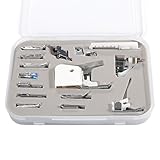 15 PCS Professional Sewing Machine Presser Walking Feet Kit Compatible Set For Low Shank Sewing Machine(Brother, Babylock, New Home, Janome, Elna, Toyata, Singer etc.)