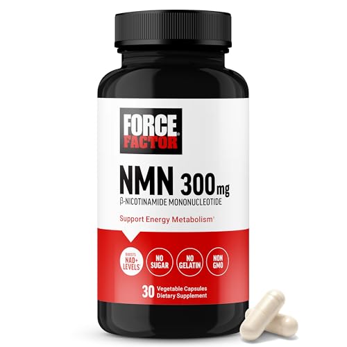 Image of Force Factor NMN Supplement, Nicotinamide Mononucleotide to Support Healthy Aging and Energy Metabolism, Boosts NAD+ Levels, No Gelatin, Non-GMO, 30 Vegetable Capsules