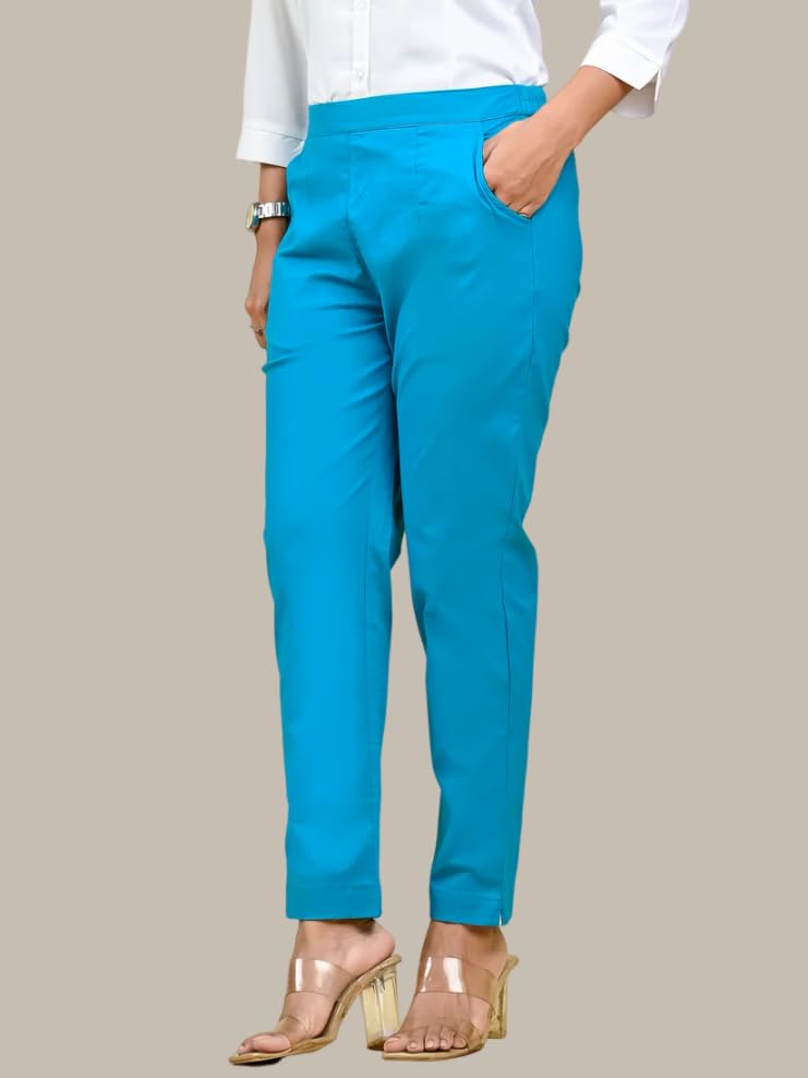 Image of Moirai Cotton Regular Fit Woman Trousers Pants Kurti Pant Daily Casual Formal Office Use
