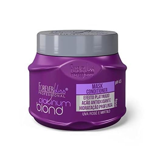 Máscara Platinum Blond Matizadora, FOREVER LISS, Roxo, 250gr