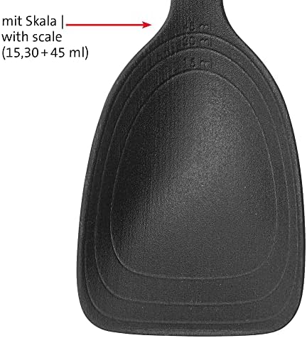 Westmark Chochla, w Kształcie Czerpaka, Wewnętrzna Skala: 15, 30 i 45 ml, Plastikowa, Delikatna, Czarna, 28622270