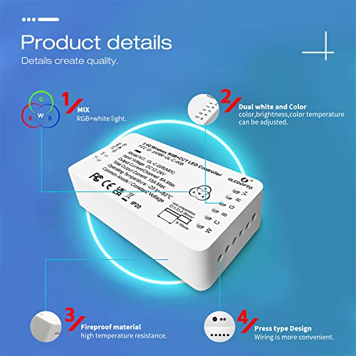 Controlador de Tira LED ZigBee 3.0 RGB+CCT Dimmable miniatura 6