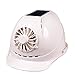 CYzpf Chapeau de Casque de Ventilateur Confortable Casquette Solaire de Protection Refroidissement à énergie Été pour Homme Femme Chantier de Construction Extérieur,White