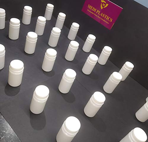 MEDIPLASTICS Homeopathic Round Empty Plastic Bottles (100 Pieces, 8 Dram) - 20 g (B07SKKZV2Y) Amazon Price History, Amazon Price Tracker