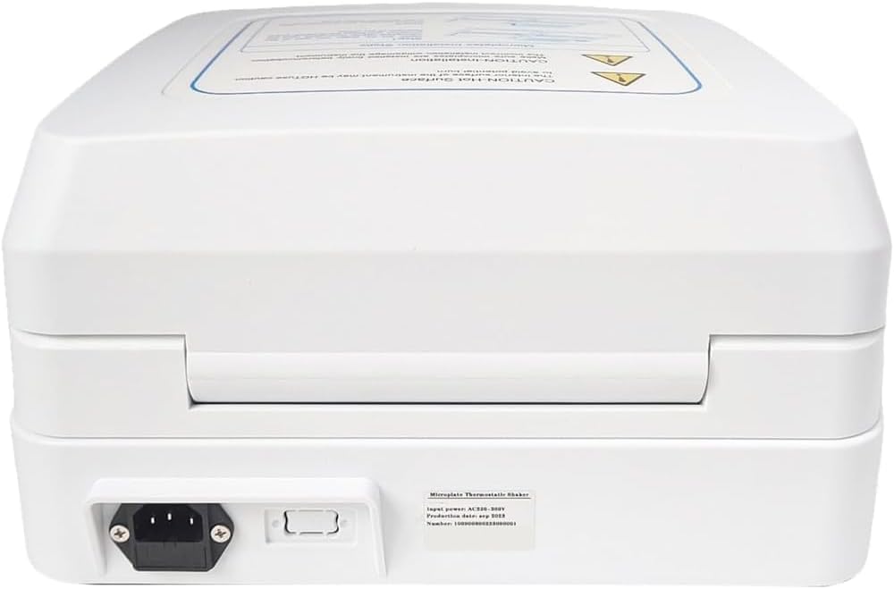 Microplate Thermo Shaker Incubator Digital Thermo-Shaker for 2 Microplates with Accuracy ≤±0.5°C Time Set 1min~99h59min Speed Range 200 to 1600rpm Temperature Control Range RT+5 ~ 70°C