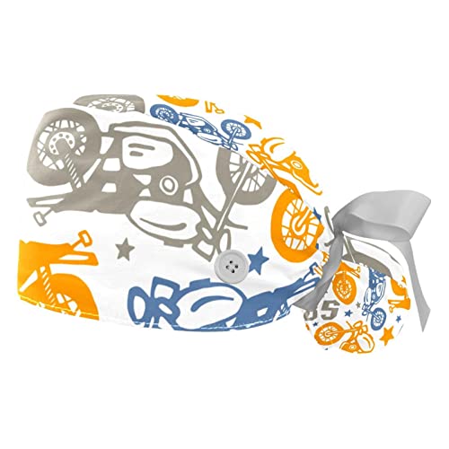 Casquettes de travail ajustables JDEZ : confort et maintien avec motif moto