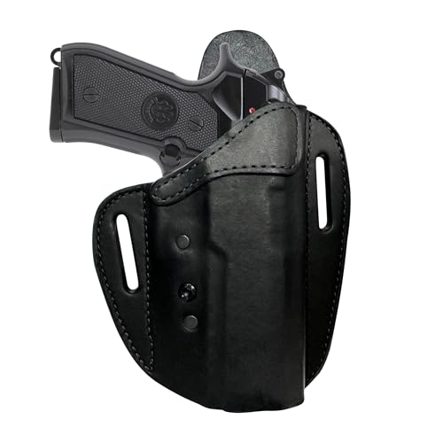 Urban Carry LockLeather OWB Holster for Beretta 92 FS - Secure & Comfort Hybrid Leather/Polymer Design for 4.9-inch Barrel